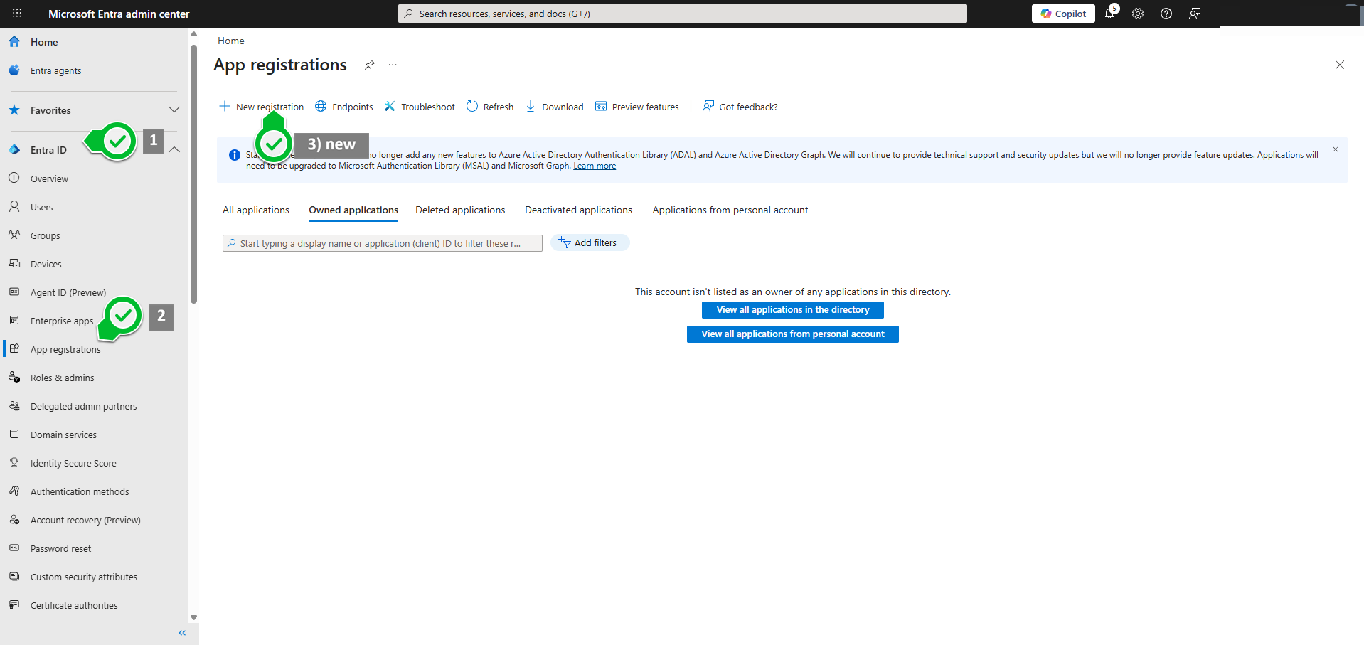 New app registration