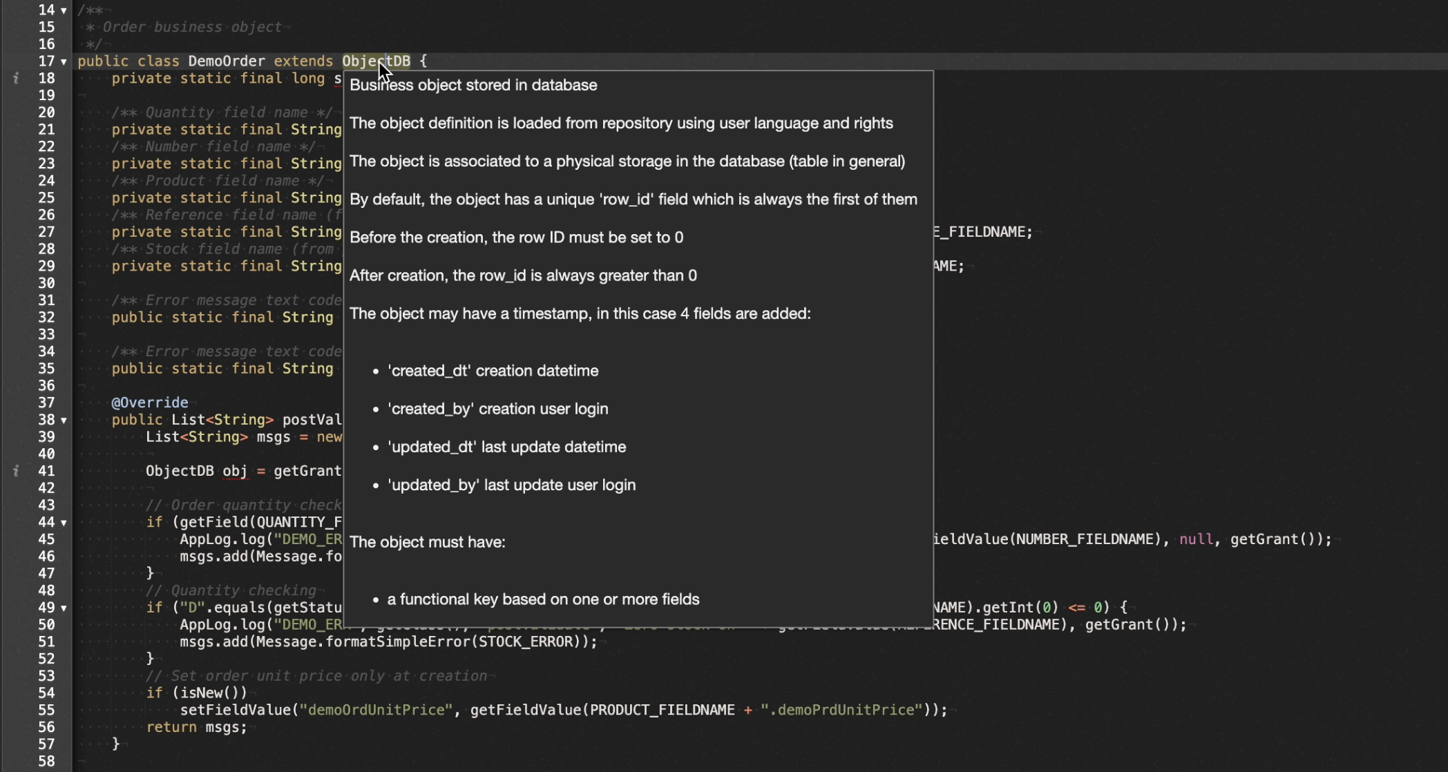 Signature help on hover